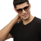 Dark Brown Oval Shaped UV Sunglass