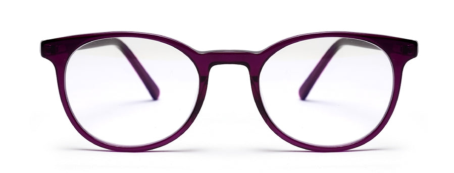 Purple Oval Shape Acetate Frame for Unisex