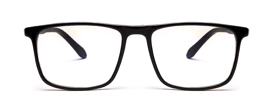 Brown Black Square Shaped Acetate Eyeglasses Frames for Men