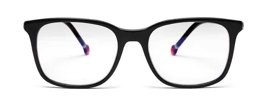 Black Squared Shape Acetate Eyeglasses Frames for Men