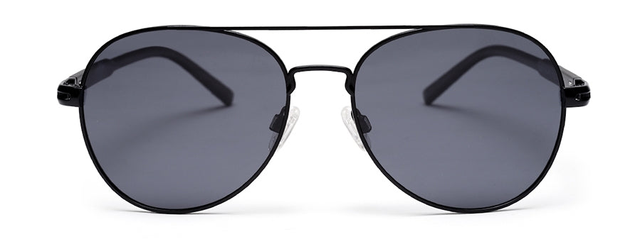 Black Aviator Style UV Sunglass