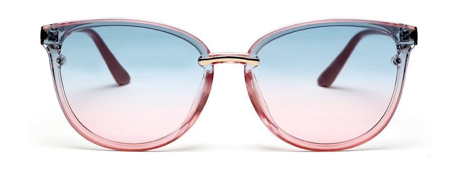 Gradual Blue Pink Cateye Style UV Sunglass for Women