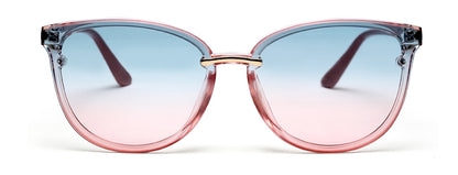 Gradual Blue Pink Cateye Style UV Sunglass for Women