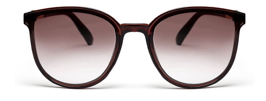 Dark Brown Oval Shaped UV Sunglass