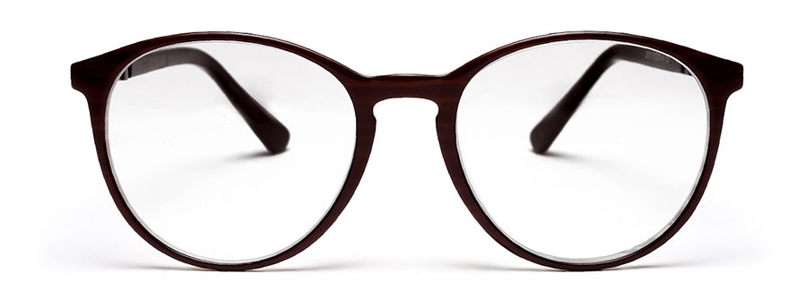 Brown Oval Style Unisex Acetate Frame for Men & Women