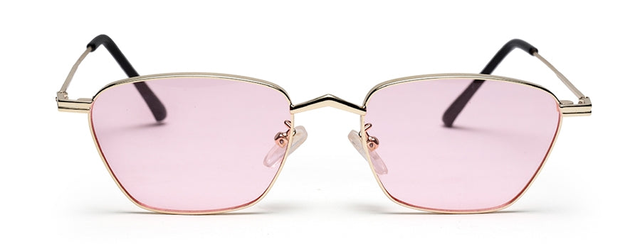 Pink Shade Rectangle Shaped UV Sunglass