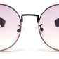 Gradual Grey Brown Round Shaped UV Sunglass