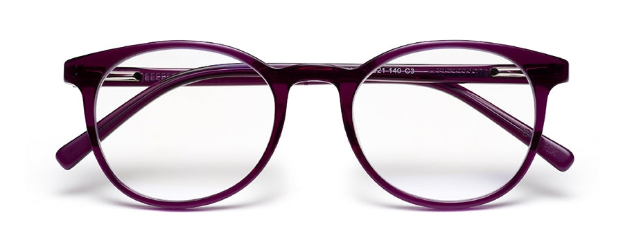 Purple Oval Shape Acetate Frame for Unisex