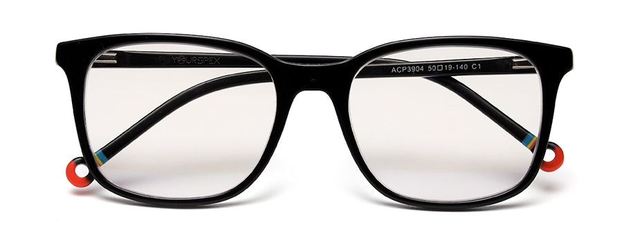 Black Squared Shape Acetate Eyeglasses Frames for Men