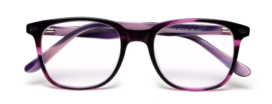 Purple Black Wayfarer Style Acetate Eyeglass Frame for Men