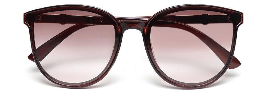 Dark Brown Oval Shaped UV Sunglass