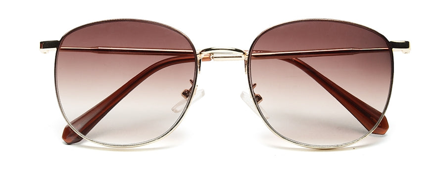 Brown Oval Shaped Sunglasses