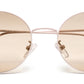 Light Brown Round Shaped UV Sunglass