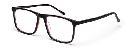 Brown Black Square Shaped Acetate Eyeglasses Frames for Men