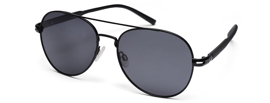 Black Aviator Style UV Sunglass