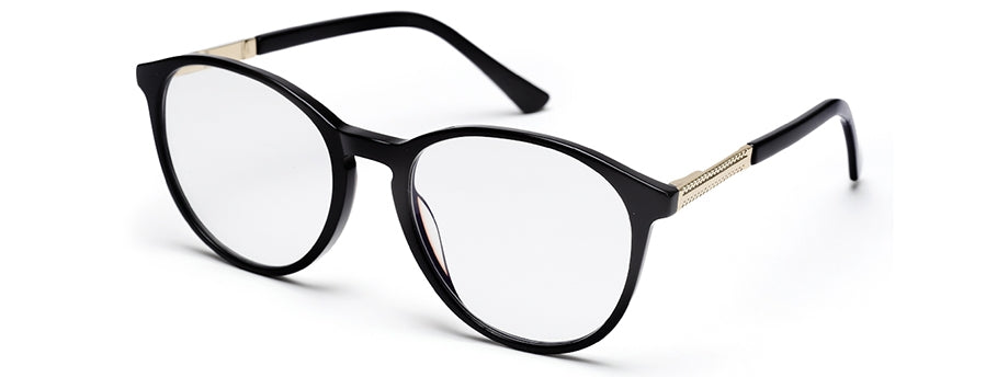 Black Wayfarer Style Acetate Glasses Frame for Unisex