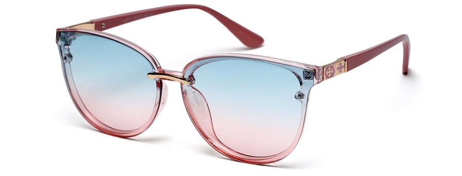 Gradual Blue Pink Cateye Style UV Sunglass for Women