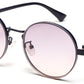 Gradual Grey Brown Round Shaped UV Sunglass