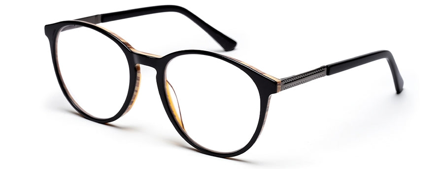 Brown Woody Wayfarer Style Acetate Unisex Frame