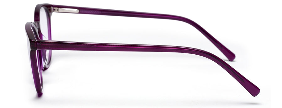 Purple Oval Shape Acetate Frame for Unisex