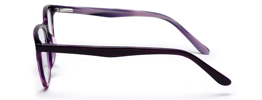 Purple Black Wayfarer Style Acetate Eyeglass Frame for Men