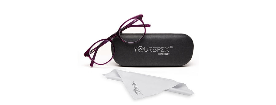 Purple Oval Shape Acetate Frame for Unisex