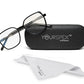 Black Glossy Square Shaped Eyeglasses - Computer Spex (Zero Power)