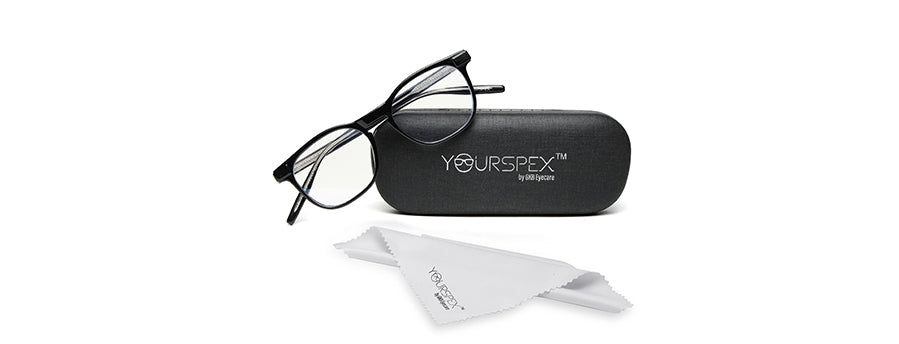 Black Square Shaped Acetate Reading Glasses Frame for Women