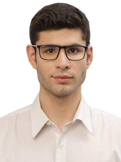 Brown Black Square Shaped Acetate Eyeglasses Frames for Men