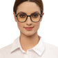 Black Glossy Square Shaped Eyeglasses - Computer Spex (Zero Power)