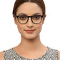 Black Square Shaped Acetate Reading Glasses Frame for Women