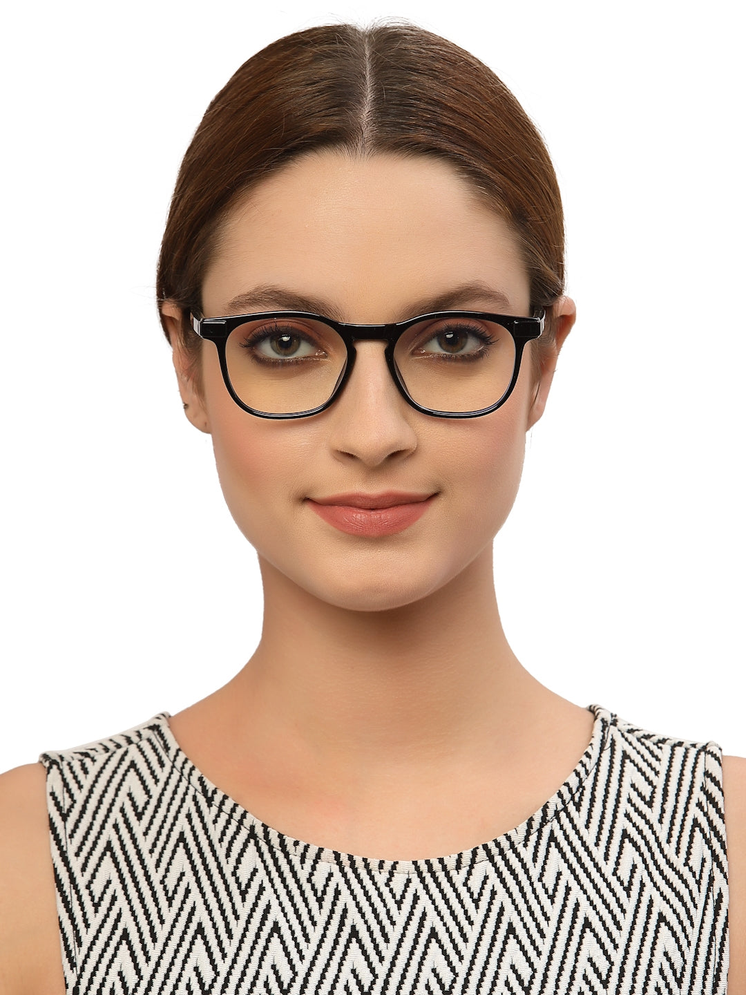 Black Square Shaped Acetate Reading Glasses Frame for Women