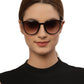 Dark Brown Oval Shaped UV Sunglass