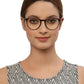 Brown Oval Style Unisex Acetate Frame for Men & Women