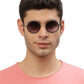 Gradual Grey Black Round Shaped UV Sunglass