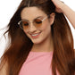 Light Brown Round Shaped UV Sunglass