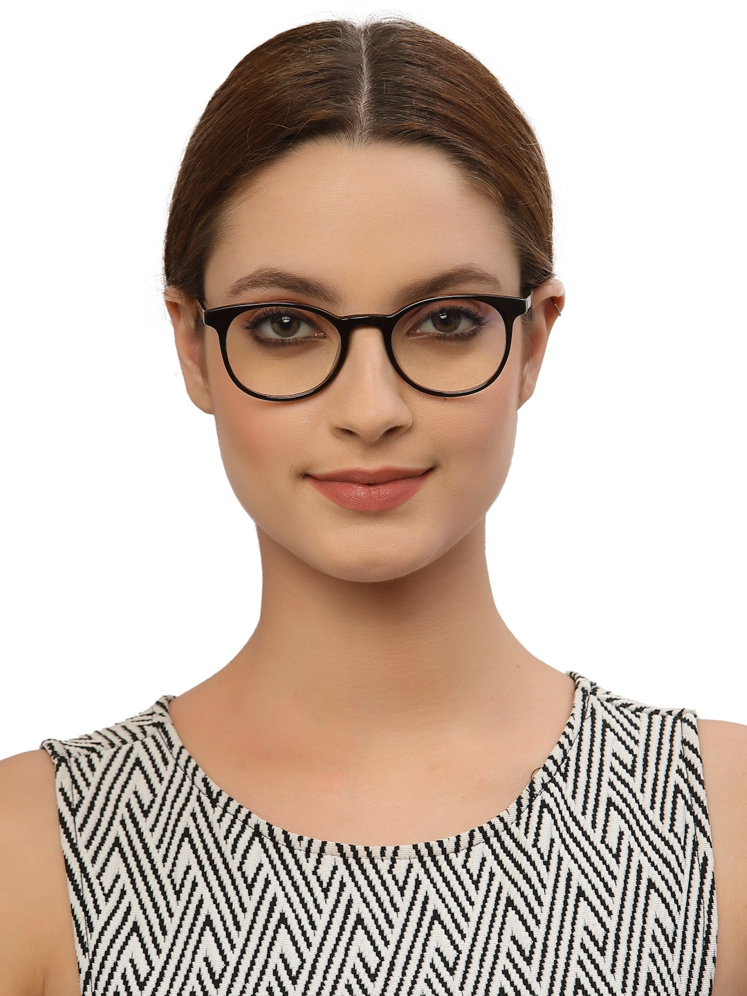 Dark Brown Oval Shape Acetate Designer Unisex Eyeglass Frames