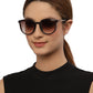 Dark Brown Oval Shaped UV Sunglass