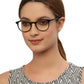 Dark Brown Oval Shape Acetate Designer Unisex Eyeglass Frames