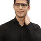 Black MOD Aviator Style Acetate Eyeglasses Frames for Men