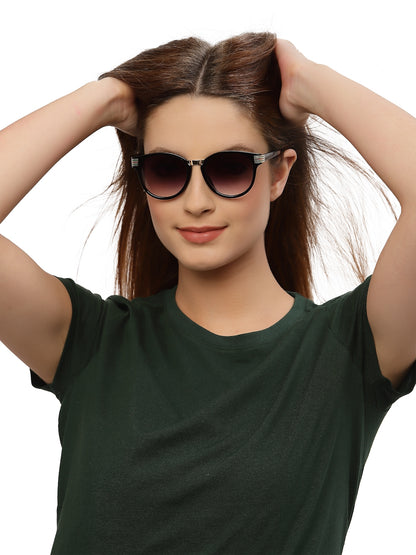 Gradual Grey Black Cateye Style UV Sunglass