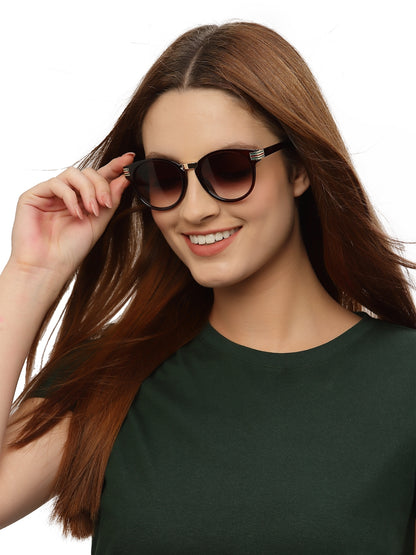 Gradual Brown Cateye Style UV Sunglass