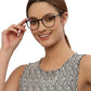 Brown Oval Style Unisex Acetate Frame for Men & Women