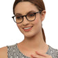 Dark Brown Oval Shape Acetate Designer Unisex Eyeglass Frames