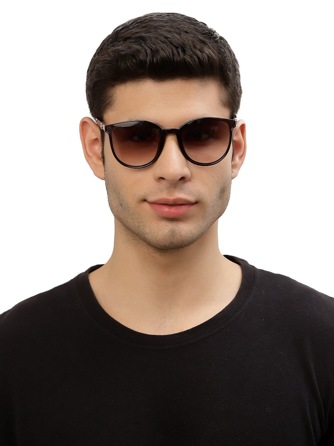 Dark Brown Oval Shaped UV Sunglass