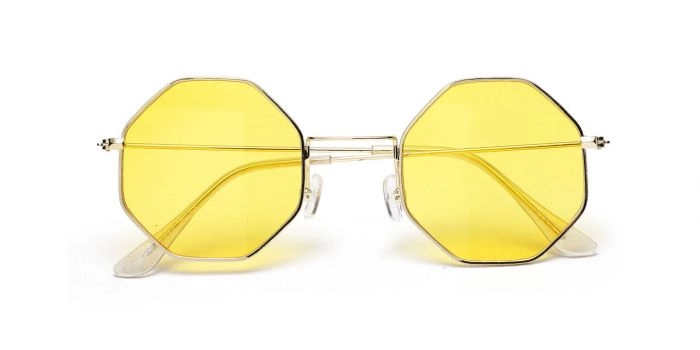 Buy Big 70s Retro Inspired Clear Yellow Sunglasses for Men Women Amber  Tinted Lens, Tortoise Shell Frame Yellow Lens, Large at Amazon.in