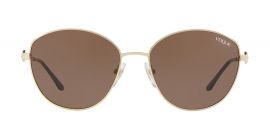 Vogue Eyewear Sun Irregular Gold Frame Brown Lens UV Protected