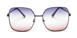 Gradient Blue Pink Large Square UV Protection Sunglass for Women