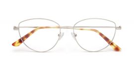 Silver Cat-eye Spectacles with Gold Tort