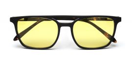 Retro Square Black Yellow Sunglasses